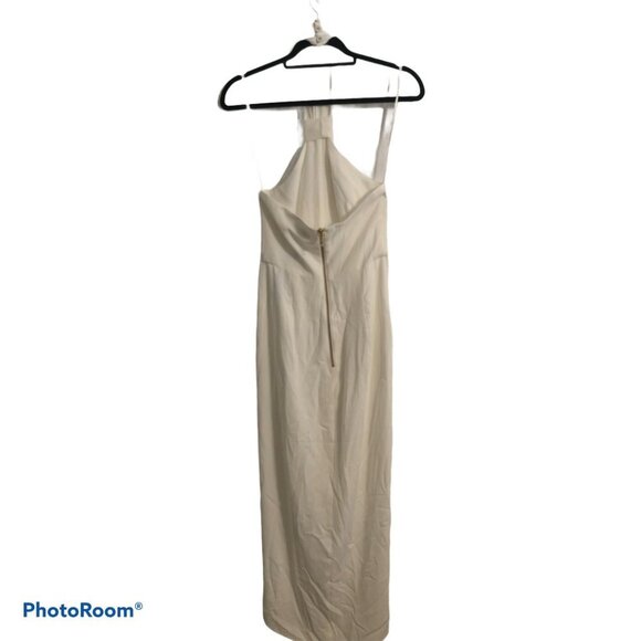 SHONA JOY Knot Draped Ivory Dress Sz. 2 - Picture 4 of 8